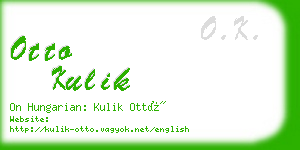 otto kulik business card